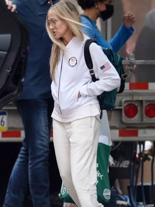 Sarah Jessica Parker USA Olympics 2024 White Jacket