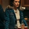 TV Series Under The Bridge 2024 Rebecca Godfrey Blue Shearling Denim Jacket