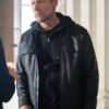 Aaron Eckhart Classified Movie Black Leather Jacket