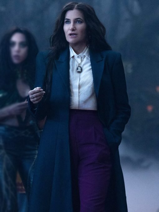 TV Series Agatha All Along 2024 Kathryn Hahn Black Long Coat