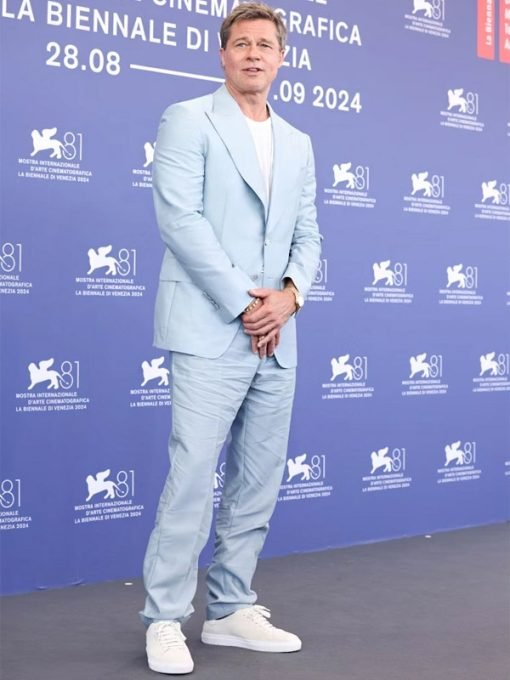 Brad Pitt Venice Film Festival Blue Suit