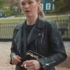 Movie Chosen Family 2024 Julia Stiles Black Leather Jacket