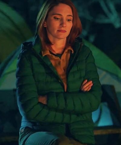 TV Series English Teacher 2024 Stephanie Koenig Green Puffer Hooded Jacket