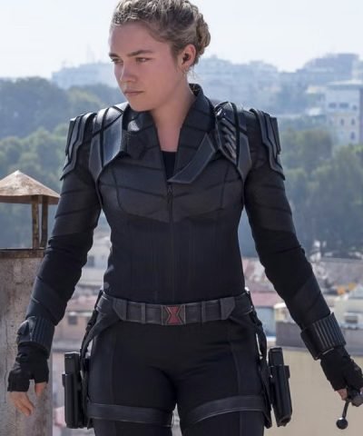 Movie Thunderbolts 2025 Yelena Belova Black Leather Costume Jacket