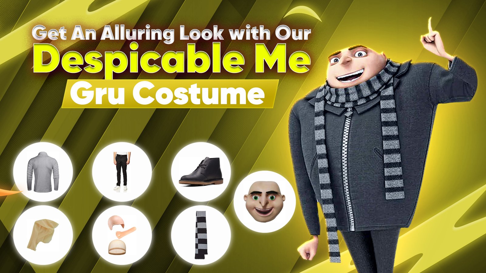 Get An Alluring Look with Our Despicable Me Gru Costume