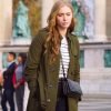 Movie Love On The Danube Royal Getaway 2024 Jessica Sipos Green Trench Coat