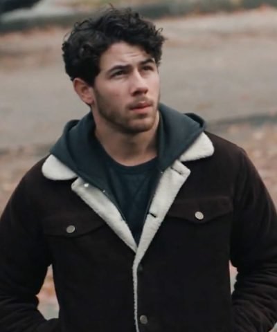 Nick Jonas The Good Half 2024 Brown Shearling Jacket