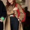 The Room Next Door 2024 Julianne Moore Brown Coat