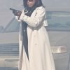 Grotesquerie TV Series 2024 Det. Lois Tryon White Trench Coat