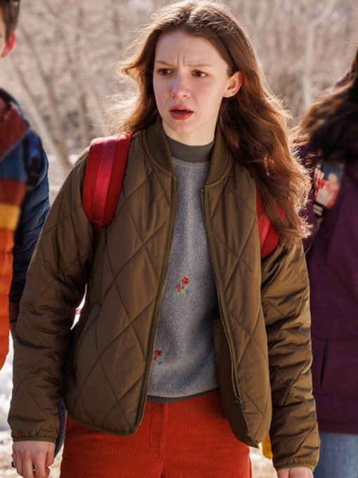 TV Series Ruby And The Well Zoe Wiesenthal Brown Quilted Jacket