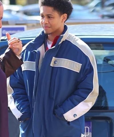 TV Series The Penguin 2024 Rhenzy Feliz Blue and White Jacket