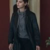 Jenna Coleman The Jetty S01 Black Leather Coat