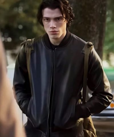 Movie The Tearsmith 2024 Rigel Wilde Black Bomber Leather Jacket