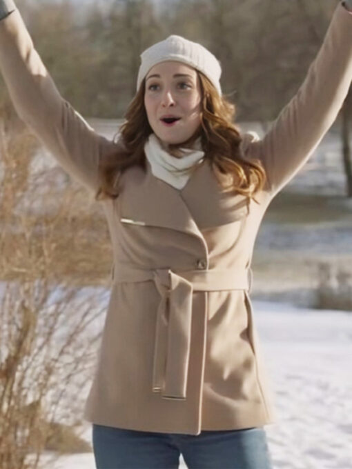 Movie Twas The Date Before Christmas 2024 Jessie Beige Coat