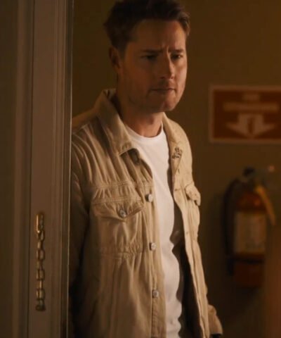 TV Series Tracker 2024 Justin Hartley Beige Cotton Jacket