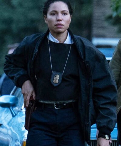 Movie The Order 2024 Joanne Carney Black Bomber Jacket