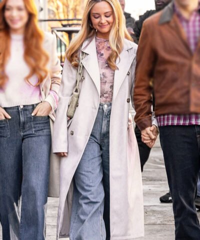 Movie Our Little Secret 2024 Cassie White Trench Coat