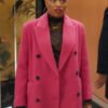 TV Series The Irrational 2024 Travina Springer Pink Trench Wool Coat