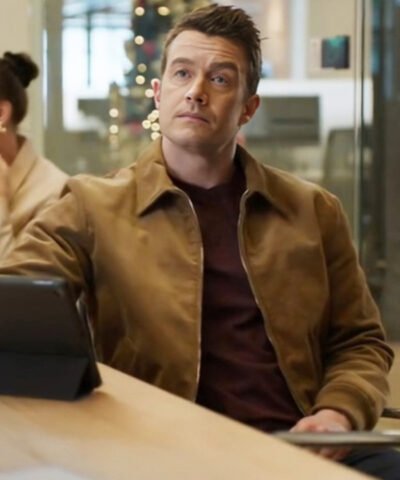 Robert Buckley Twas The Date Before Christmas 2024 Brown Jacket