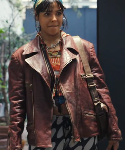 La Maison 2024 Paloma Castel Maroon Leather Jacket