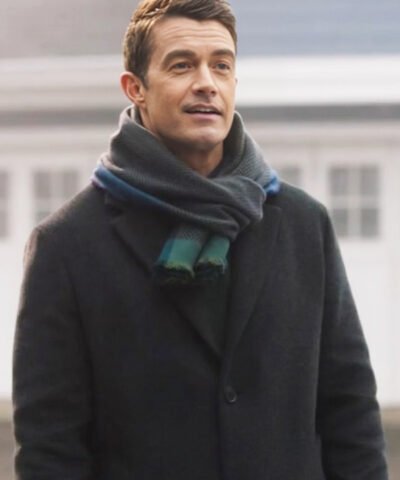 Movie Twas The Date Before Christmas 2024 Robert Buckley Black Coat