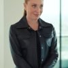 TV Series La Maison 2024 Lucy Corsini Black Cropped Leather Jacket