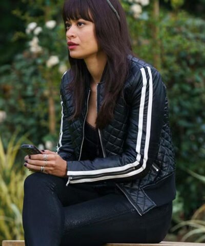 TV Series Tell Me Lies Sonia Mena Black Quilted Bomber Jacket