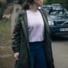 TV Series The Devil's Hour Jessica Raine Green Hooded Coat