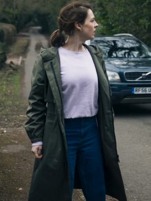 TV Series The Devil's Hour Jessica Raine Green Hooded Coat