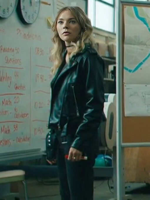 Movie Bad Genius 2024 Grace Black Leather Jacket