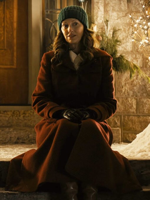 Movie The Best Christmas Pageant Ever 2024 Judy Greer Red Trench Coat