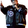 Jelly Roll American Rapper Amazon Music Live Concert Black Varsity Jacket