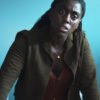 The Day Of The Jackal TV Series Lashana Lynch Brown Suede Leather Jacket