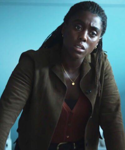 The Day Of The Jackal TV Series Lashana Lynch Brown Suede Leather Jacket