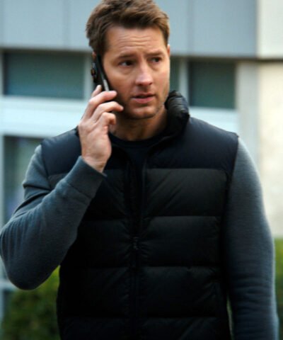 Tracker TV Series 2024 Justin Hartley Black Puffer Jacket