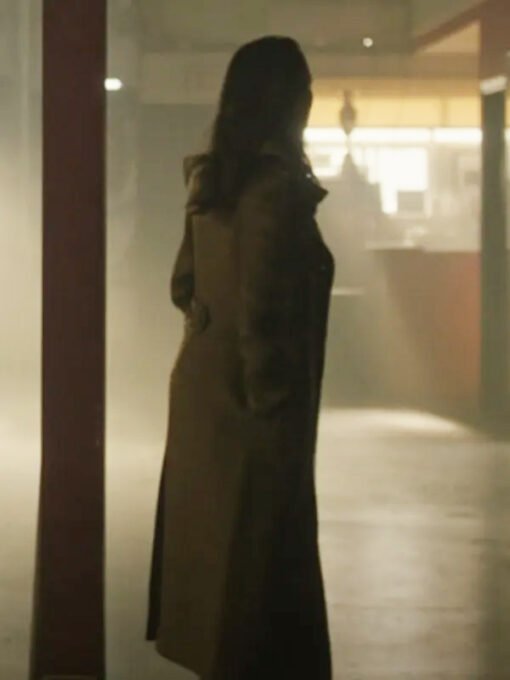 Cross TV Series 2024 Alona Tal Brown Trench Wool Coat