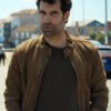 TV Series Gangs Of Galicia 2024 Tamar Novas Brown Suede Leather Jacket