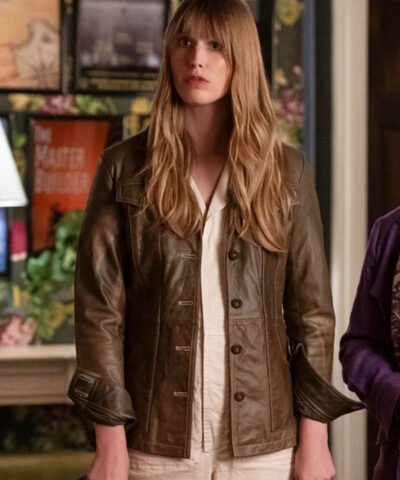 Only Murders in the Building 2024 Alexandra Templer Brown Leather Jacket