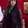 Lacey Chabert Hot Frosty 2024 Quilted Leather Jacket