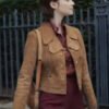 TV Series Say Nothing 2024 Lola Petticrew Brown Jacket