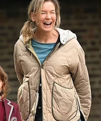 Movie Bridget Jones Mad About the Boy 2025 Bridget Jones Beige Hooded Jacket