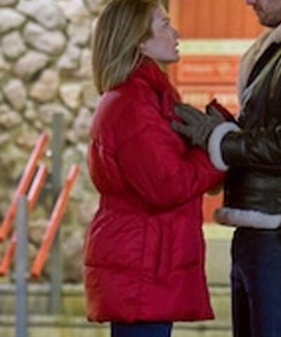 Kim Matula The Finnish Line 2024 Red Puffer Jacket