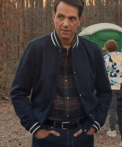 Cobra Kai 2024 Ralph Macchio Blue Bomber Jacket