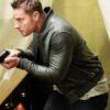 TV Series Tracker 2024 Colter Shaw Green Bomber Leather Jacket