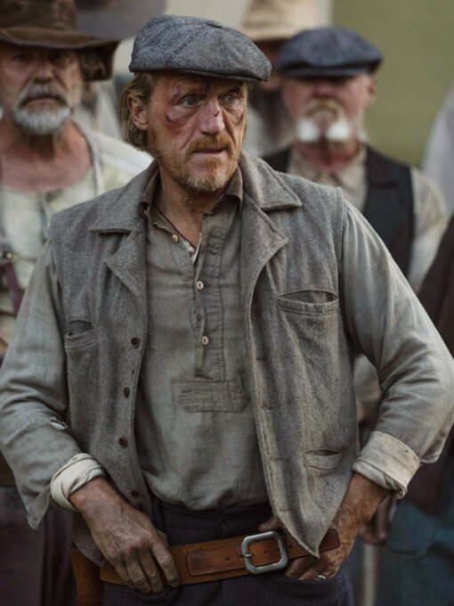 Jerome Flynn TV Series 1923 Banner Creighton Grey Wool Vest