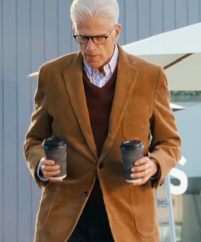 TV Series A Man on the Inside 2024 Ted Danson Brown Corduroy Blazer