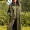 The Traitors UK 2024 Claudia Winkleman Green Wool Trench Coat