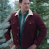 Wes Brown Deck the Walls 2024 Maroon Shearling Jacket