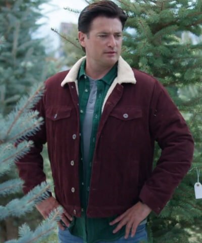 Wes Brown Deck the Walls 2024 Maroon Shearling Jacket