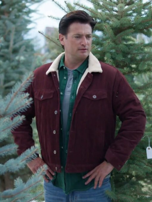 Wes Brown Deck the Walls 2024 Maroon Shearling Jacket